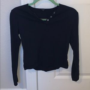 Brandy Melville blue button long sleeve